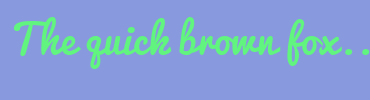 Image with Font Color 61F47F and Background Color 8899DD